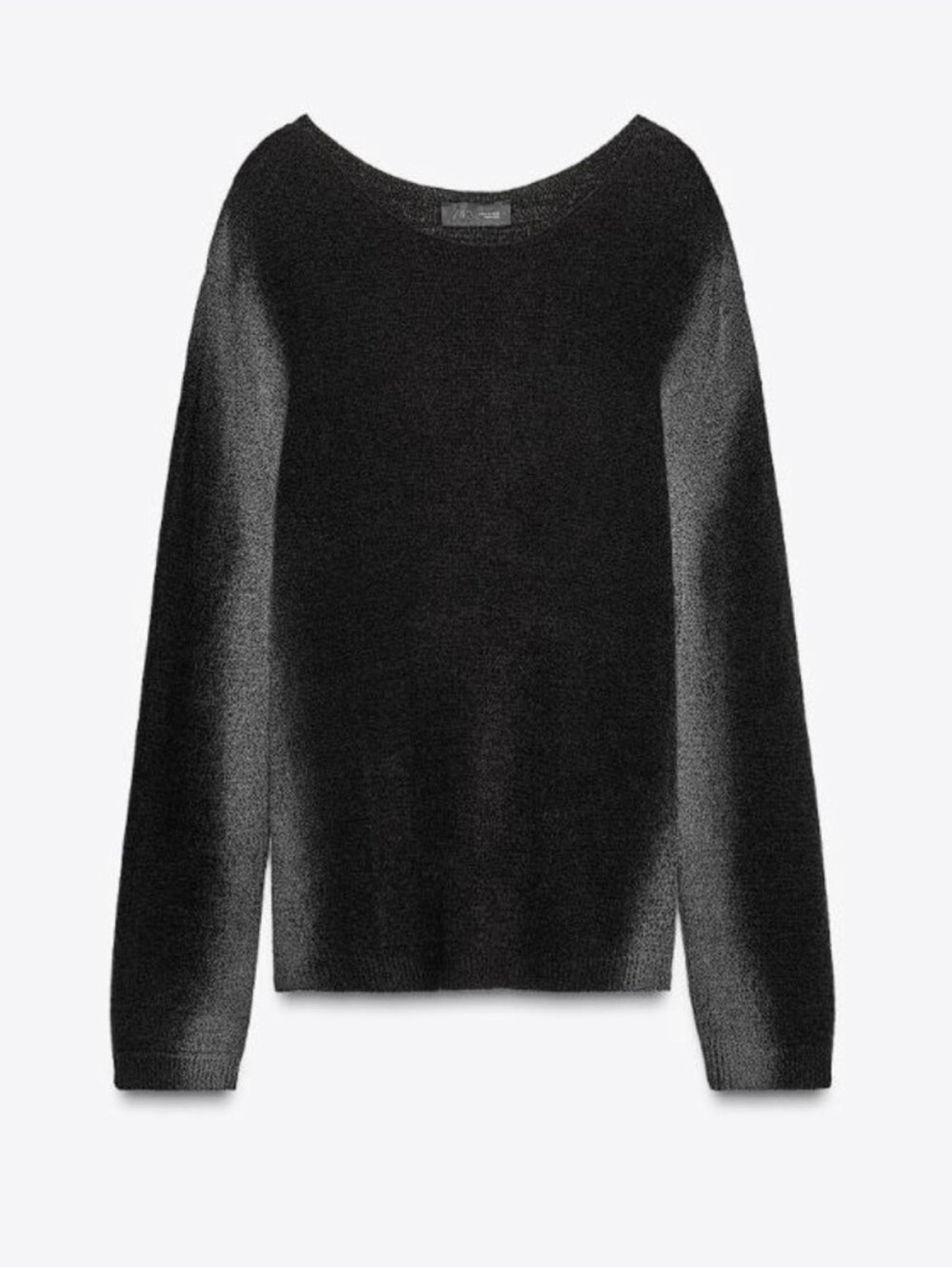 NWT Zara Blurred Print Knit Sweater Sz M